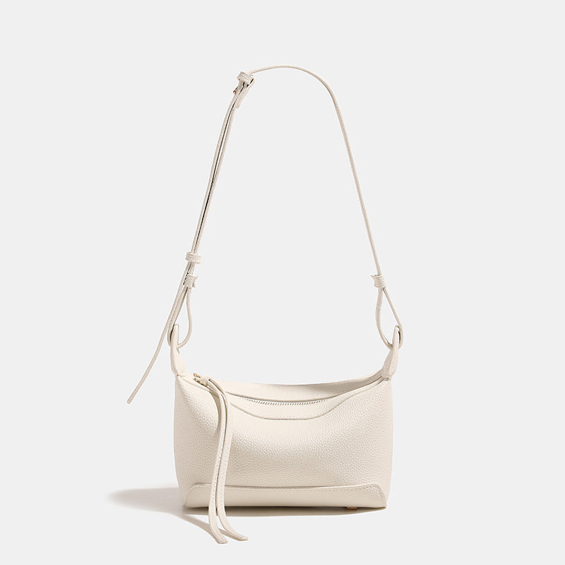 French Chic Litchi-Textured Accordion Crossbody Bag 2024 – Compact & Versatile