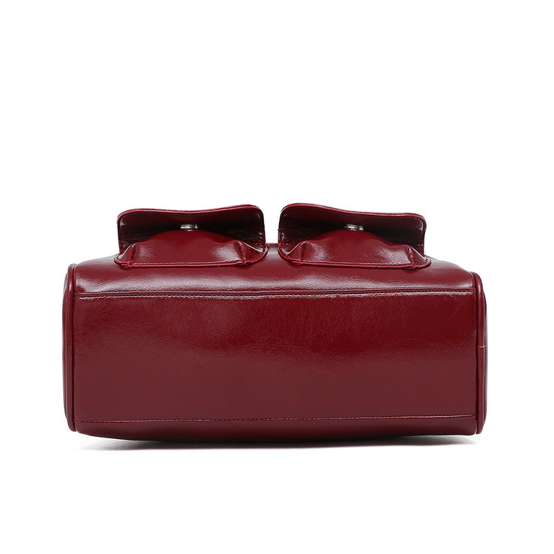 Dark red women's shoulder bag