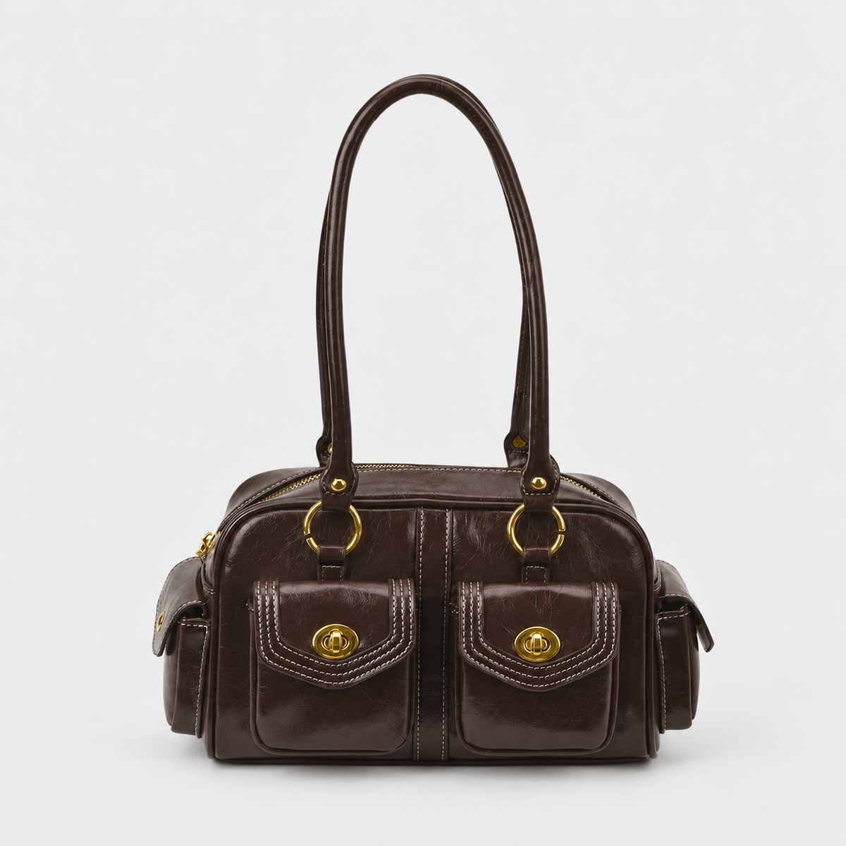 Twin Pocket Shoulder Bag