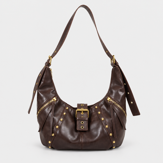 Studded Hobo Shoulder Bag