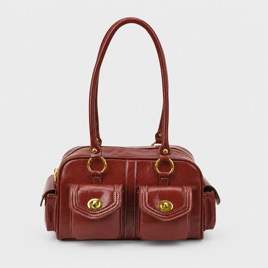 Twin Pocket Shoulder Bag