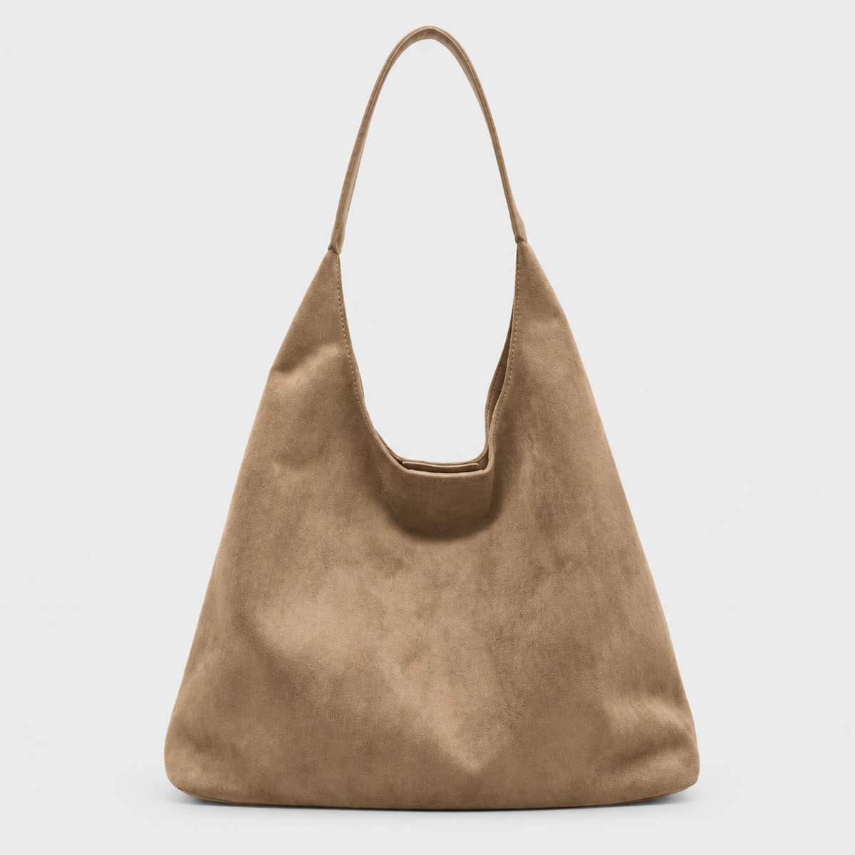 Soft Hobo Shoulder Bag — Khaki